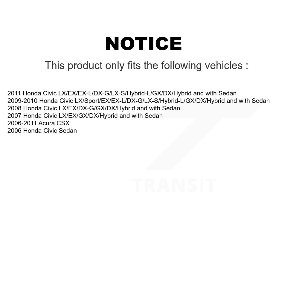 Rear Suspension Shock Absorbers Pair For Honda Civic Acura CSX K78-100315 - Image 2