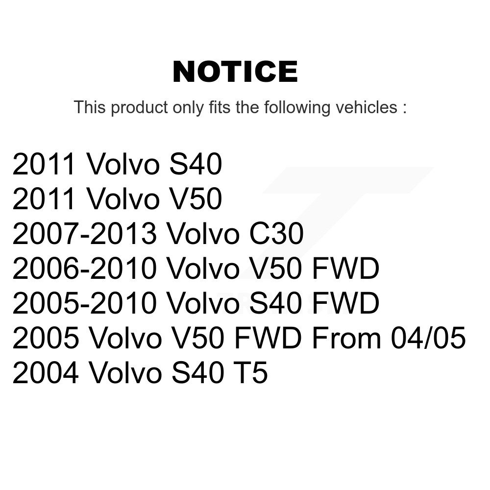 Rear Suspension Shock Absorbers Pair For Volvo S40 C30 V50 K78-100320 - Image 2
