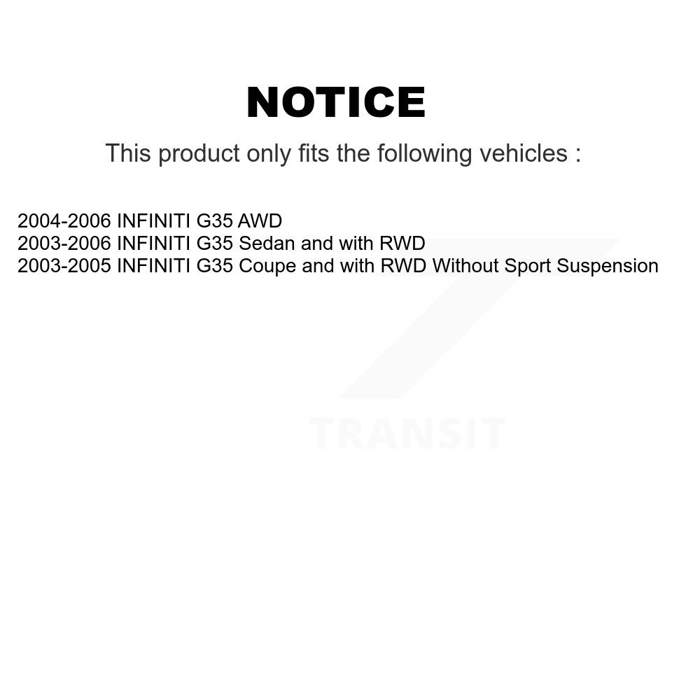 Rear Suspension Shock Absorbers Pair For INFINITI G35 K78-100326 - Image 2