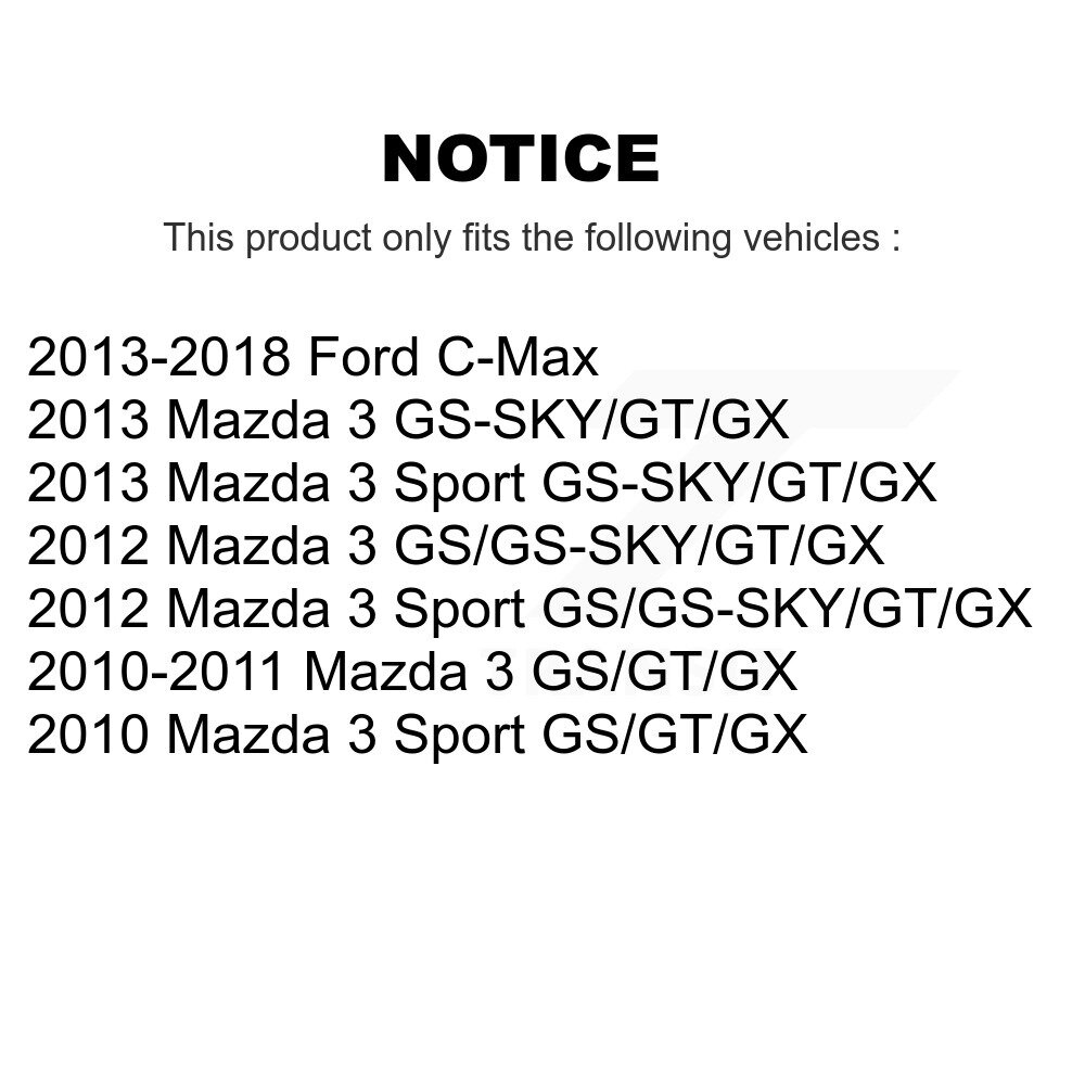 Rear Suspension Shock Absorbers Pair For Mazda 3 Ford C-Max Sport K78-100336 - Image 2
