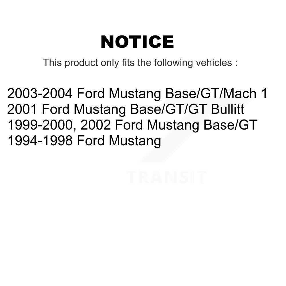 Rear Suspension Shock Absorbers Pair For Ford Mustang K78-100346 - Image 2