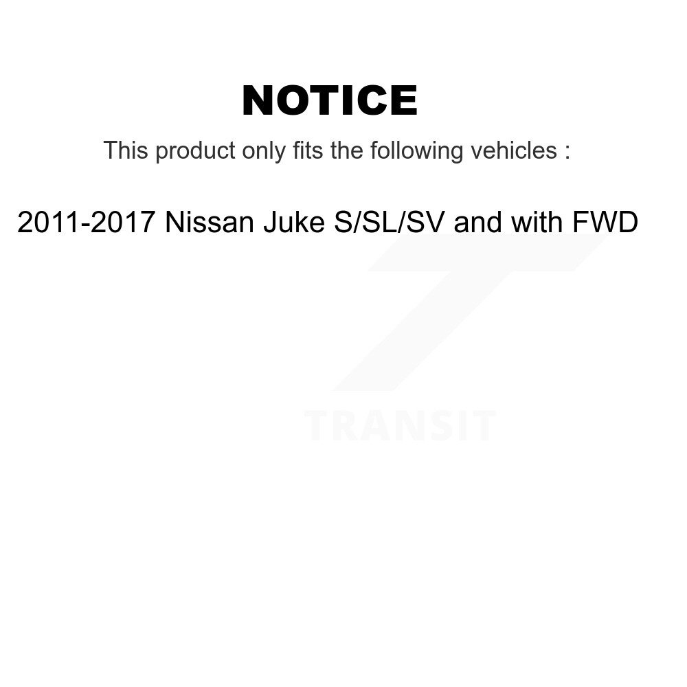 Rear Suspension Shock Absorbers Pair For 2011-2017 Nissan Juke S SL SV with FWD K78-100397 - Image 2