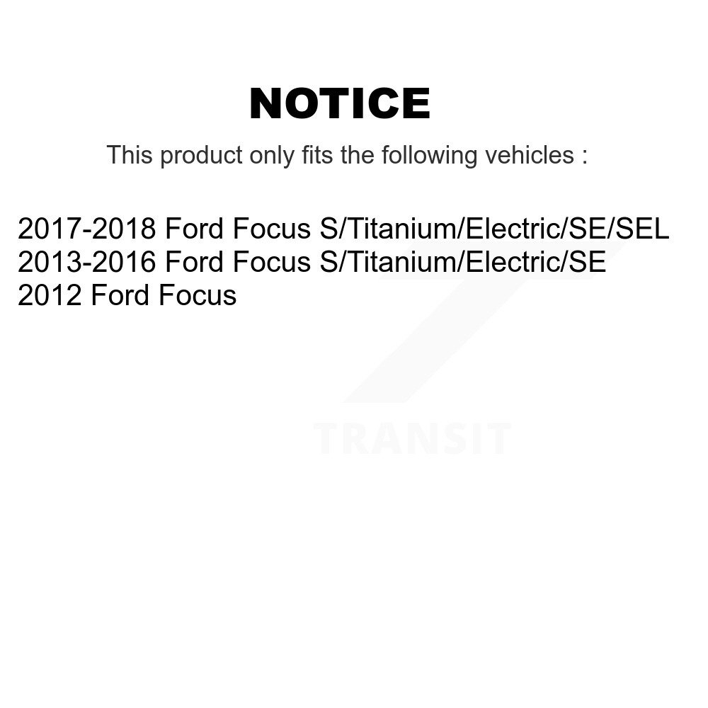 Rear Suspension Shock Absorbers Pair For Ford Focus K78-100415 - Image 2