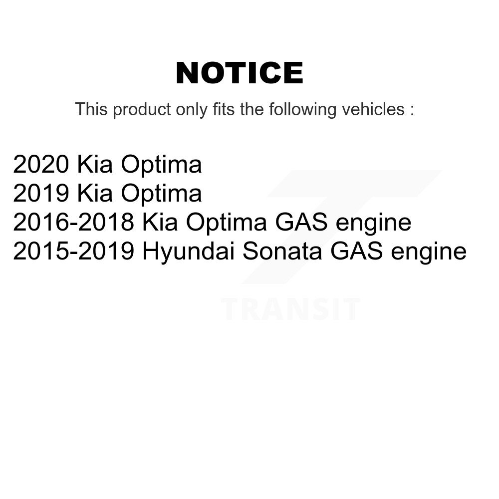 Rear Suspension Shock Absorbers Pair For Hyundai Sonata Kia Optima K78-100645 - Image 2