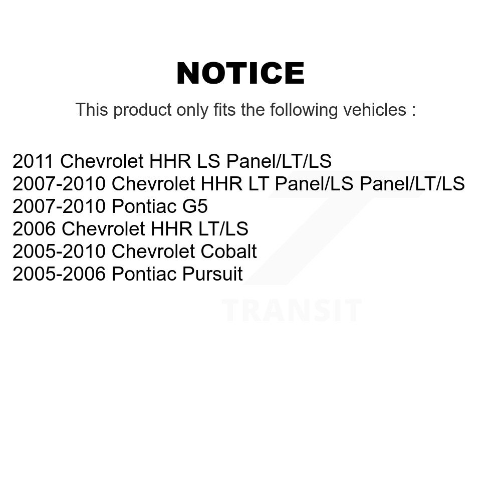 Front Suspension Struts Pair For Chevrolet Cobalt Pontiac G5 HHR Pursuit K78-100663 - Image 2