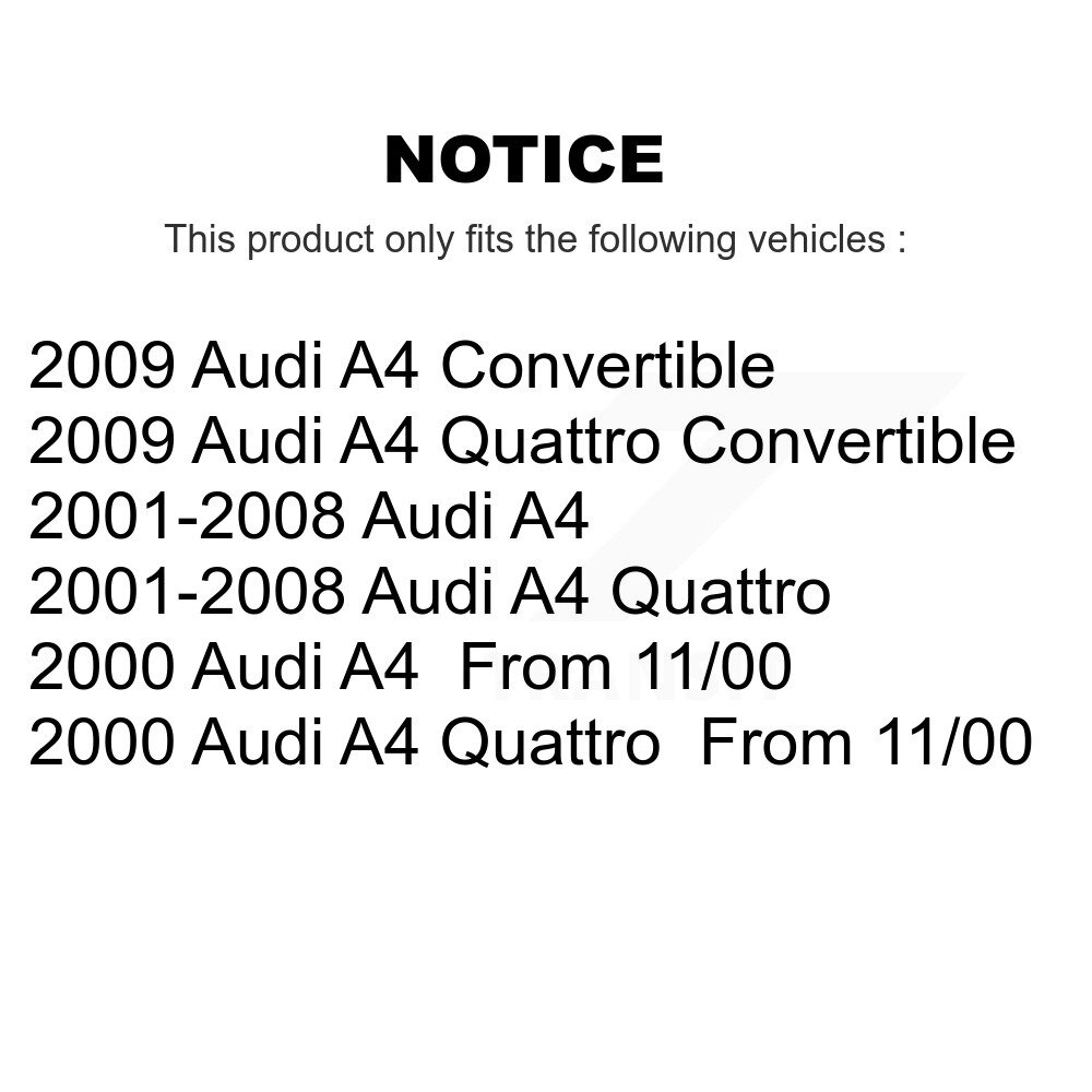 Front Suspension Struts Pair For Audi A4 Quattro K78-100699 - Image 2
