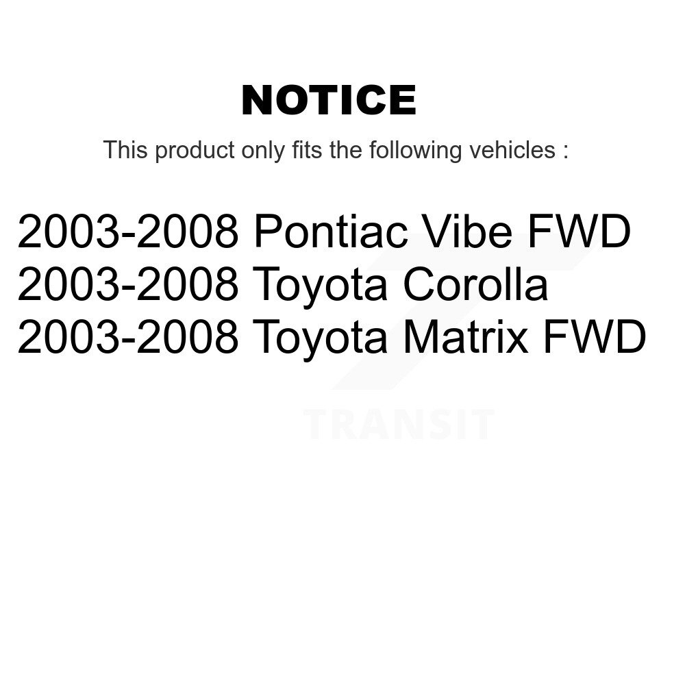Rear Suspension Struts Pair For 2003-2008 Toyota Corolla Matrix Pontiac Vibe K78-100712 - Image 2
