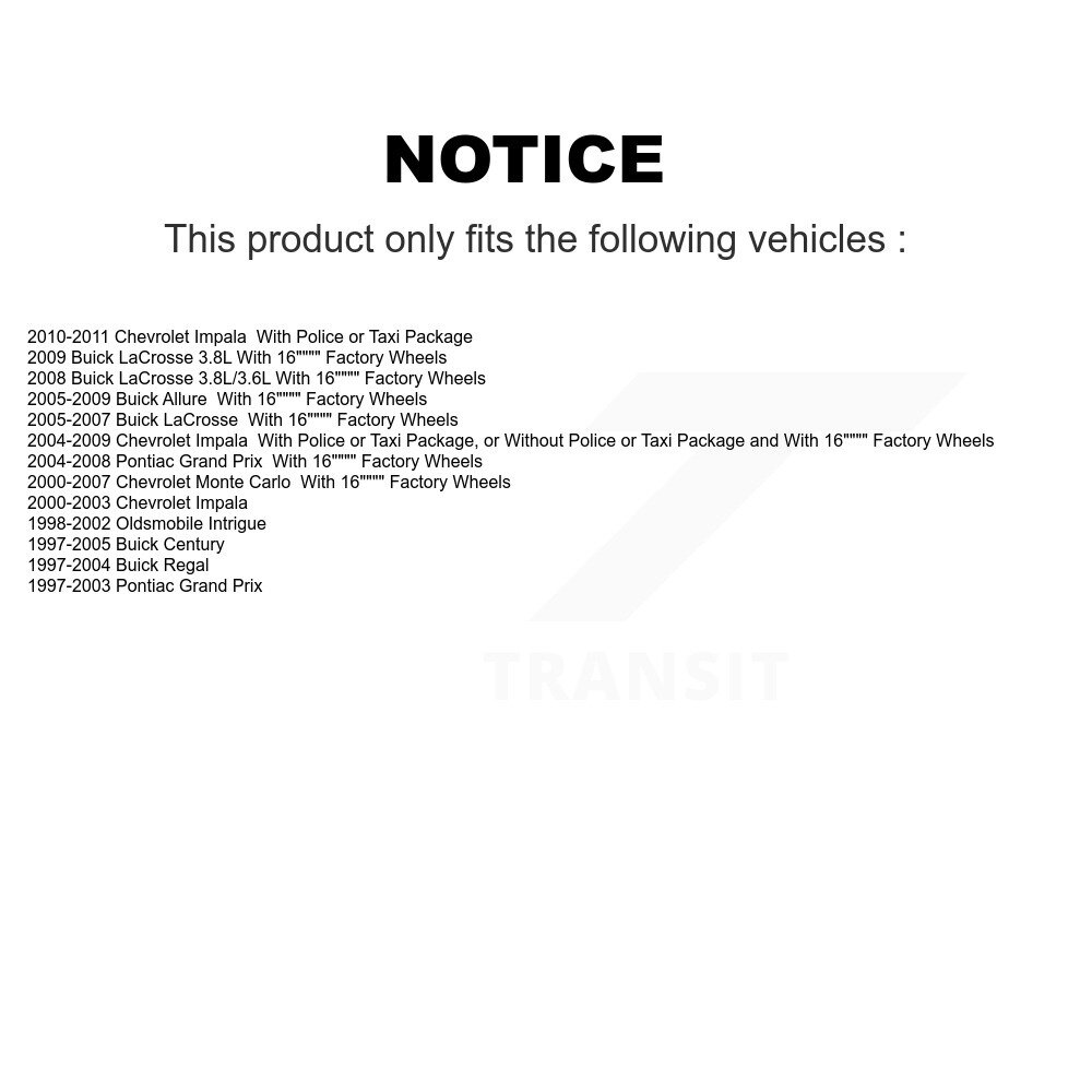 Rear Suspension Strut Pair For Chevrolet Impala Buick Pontiac Grand Prix LaCrosse Century K78-100715 - Image 2