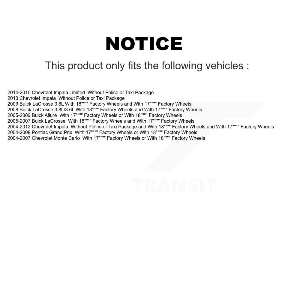 Rear Suspension Struts Pair For Chevrolet Impala Buick LaCrosse Pontiac Grand Prix Allure K78-100716 - Image 2