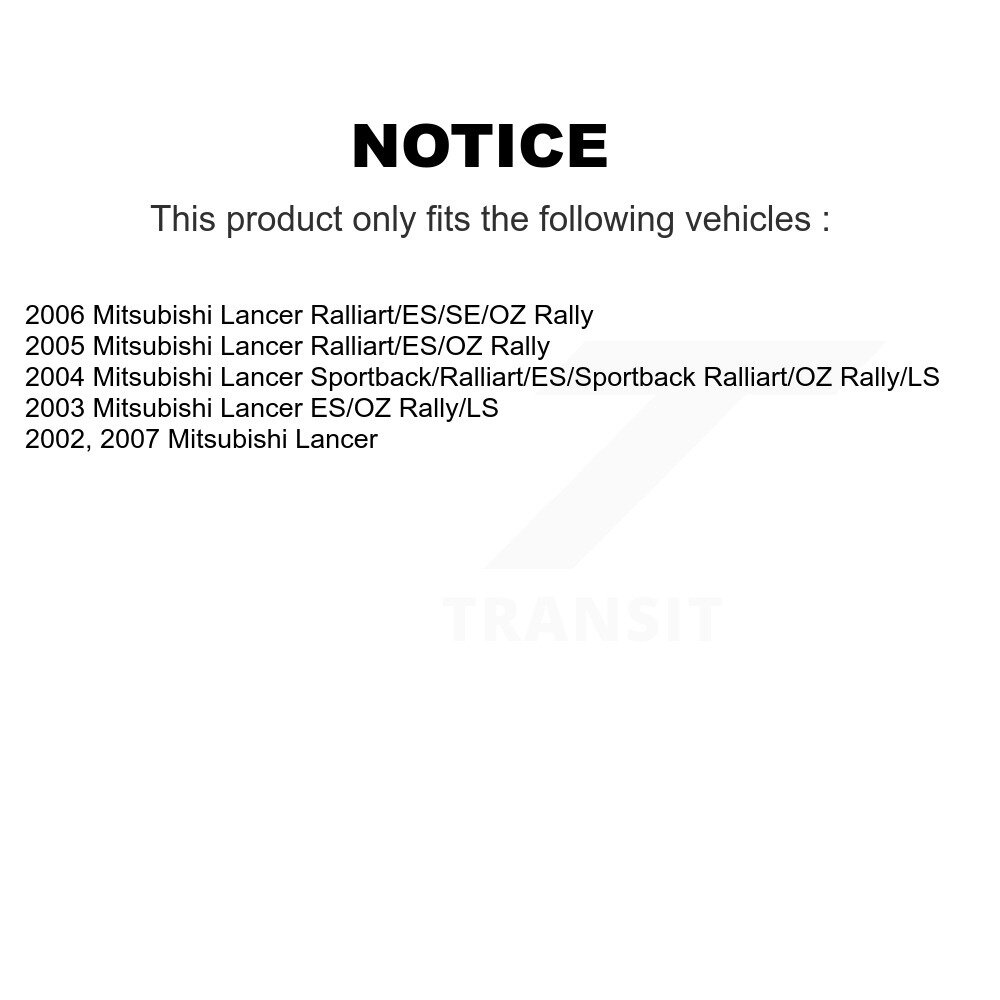 Rear Suspension Struts Pair For Mitsubishi Lancer K78-100721 - Image 2
