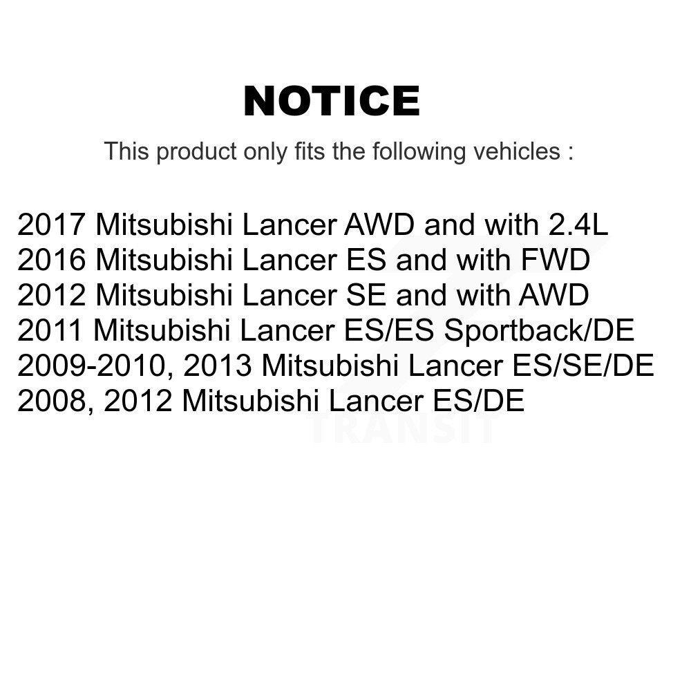 Rear Suspension Struts Pair For Mitsubishi Lancer K78-100725 - Image 2