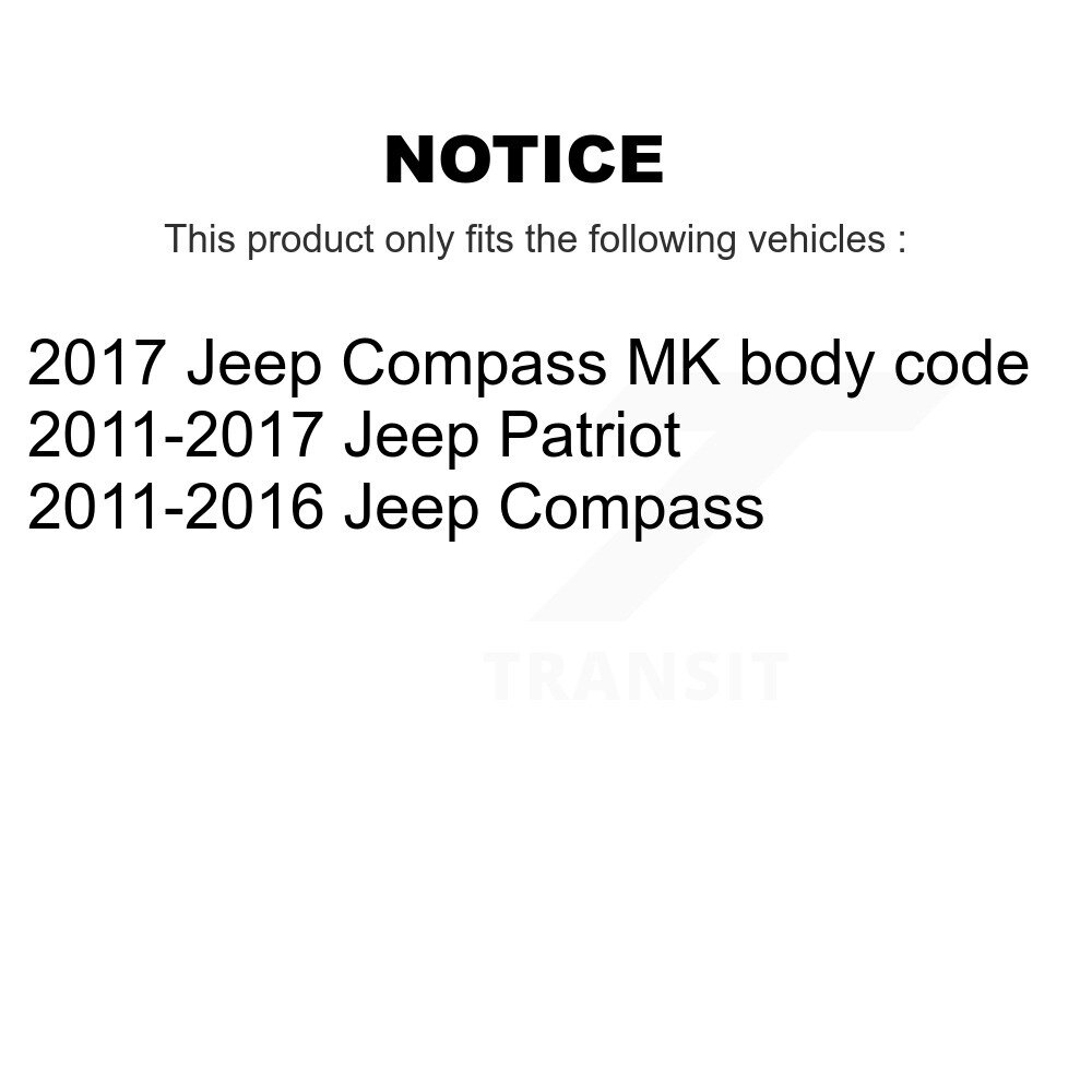 Rear Suspension Struts Pair For Jeep Patriot Compass K78-100738 - Image 2