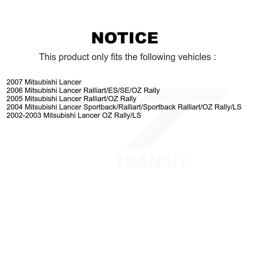 Front Rear Suspension Struts Kit For Mitsubishi Lancer K78-100860 - Image 2