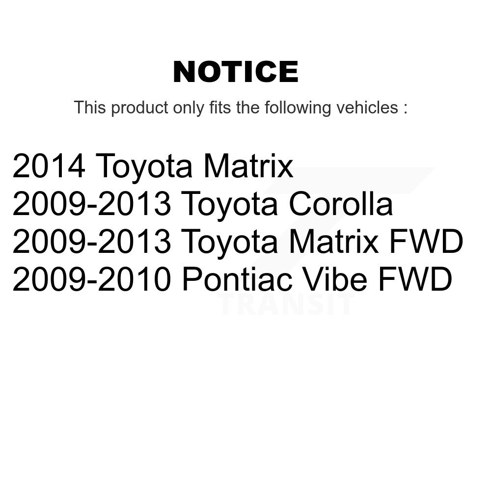 Front Rear Suspension Struts Kit For Toyota Corolla Matrix Pontiac Vibe K78-100874 - Image 2