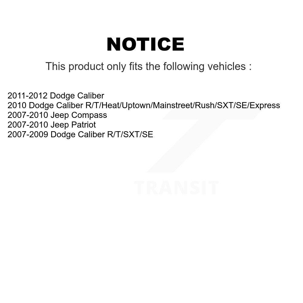 Front Rear Suspension Struts Kit For Jeep Dodge Caliber Patriot Compass K78-100885 - Image 2