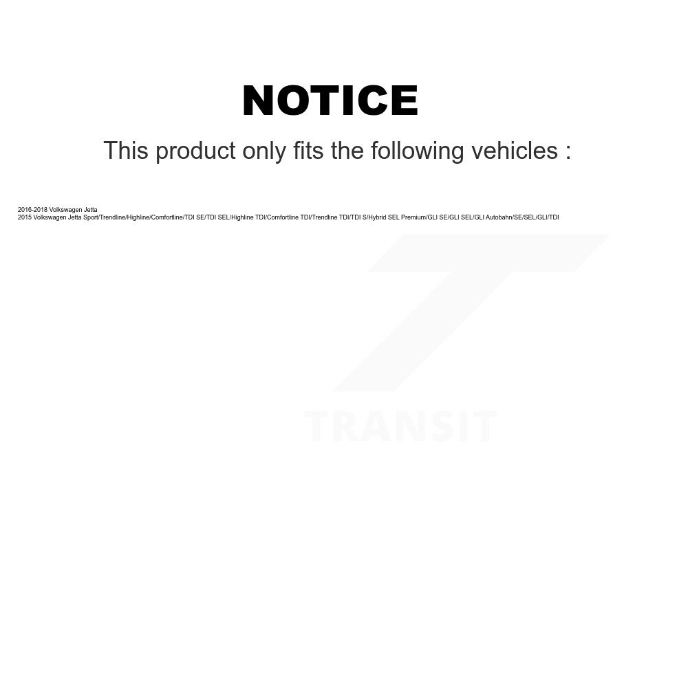 Front Rear Suspension Struts Kit For Volkswagen Jetta K78-100918 - Image 2