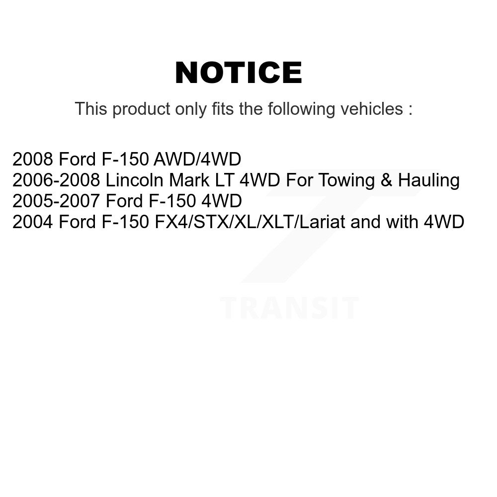 Front Rear Suspension Struts Kit For Ford F-150 Lincoln Mark LT K78-100935 - Image 2