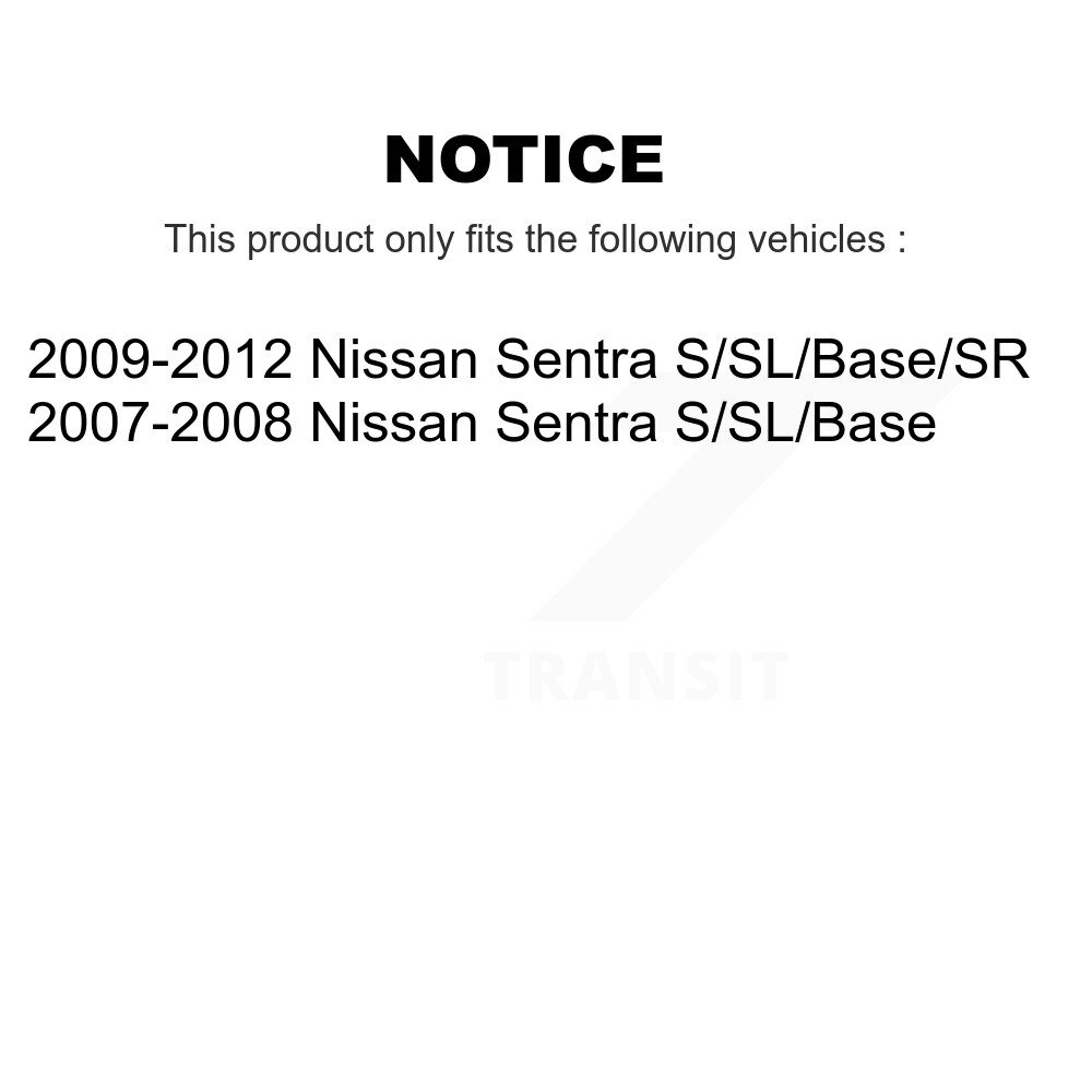 Front Rear Suspension Struts And Shock Absorbers Kit For Nissan Sentra K78-100953 - Image 2
