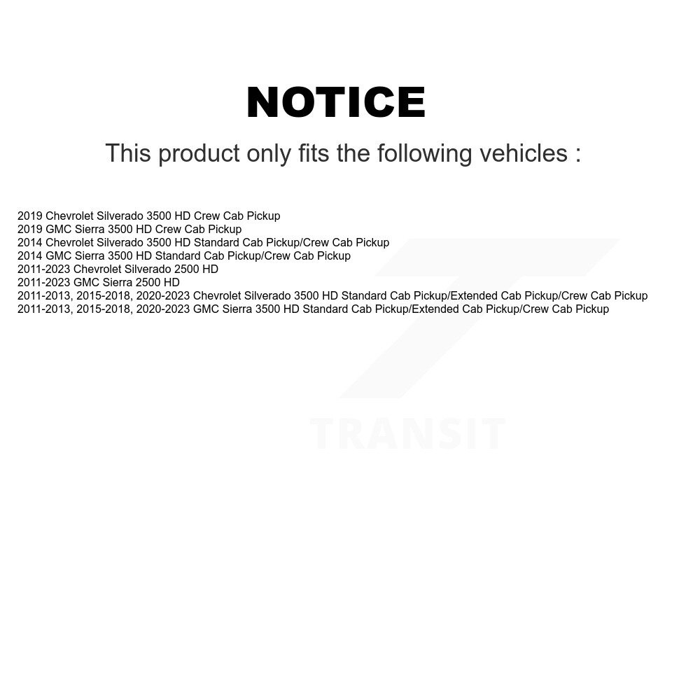 Rear Suspension Shock Absorbers Pair For GMC Chevrolet Sierra 2500 HD Silverado 3500 K78-101032 - Image 2