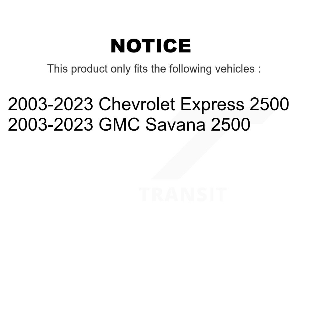Front Rear Suspension Shock Absorbers Kit For 2003-2023 GMC Savana 2500 Chevrolet Express K78-101056 - Image 2