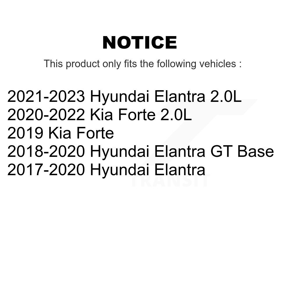 Rear Suspension Shock Absorbers Pair For Hyundai Elantra Kia Forte GT K78-101076 - Image 2