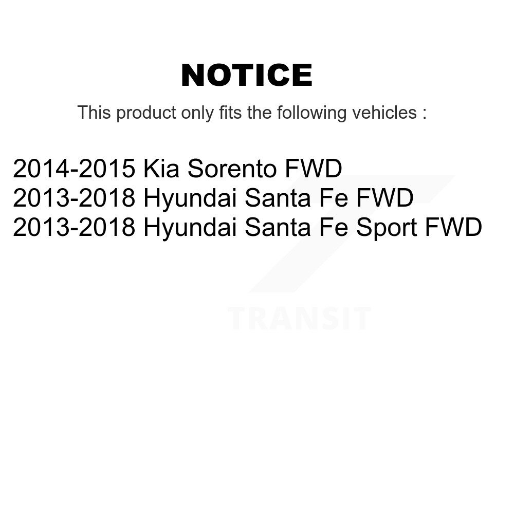 Rear Suspension Shock Absorbers Pair For Hyundai Santa Fe Sport Kia Sorento FWD K78-101079 - Image 2
