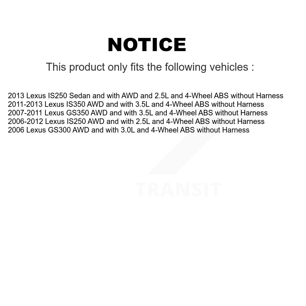 Front Left Wheel Hub Bearing Sensor Kit For Lexus IS250 GS350 IS350 GS300 without Harness K7S-100011 - Image 2