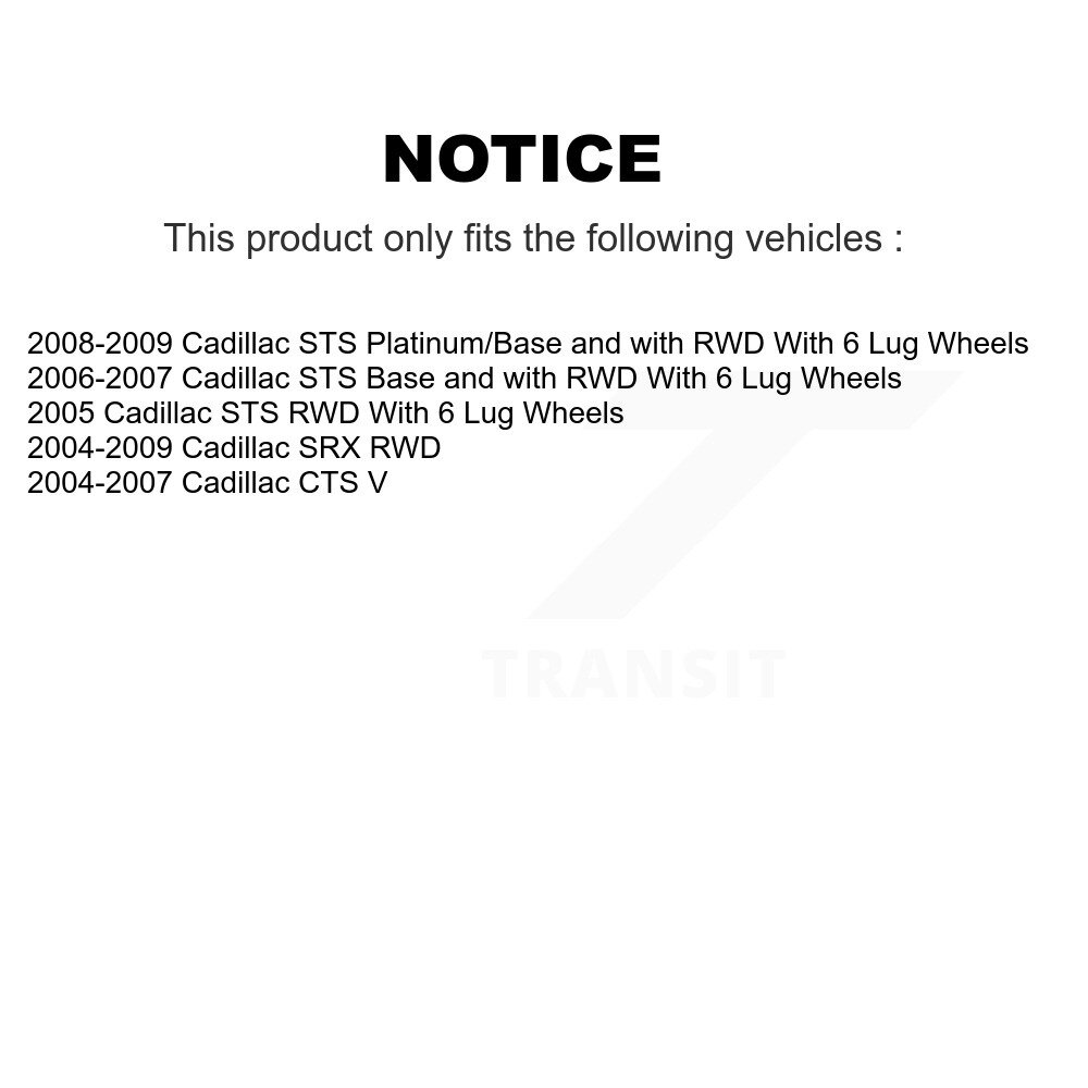 Front Wheel Hub Bearing And Extra ABS Sensor Kit For Cadillac CTS SRX STS K7S-100020 - Image 2
