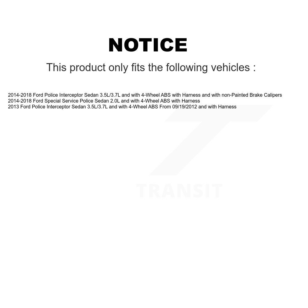 Front Wheel Hub Bearing ABS Sensor Kit For Ford Police Interceptor Sedan Special Service K7S-100033 - Image 2