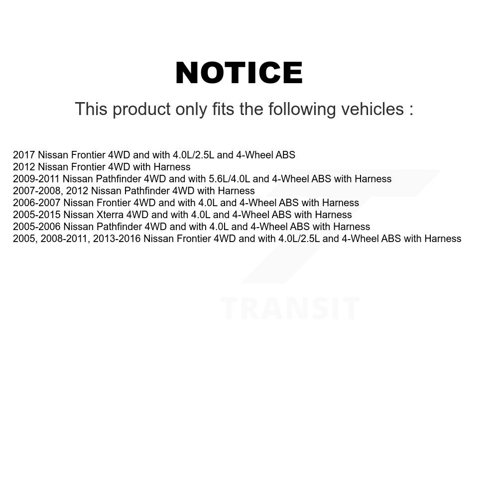 Front Wheel Hub Bearing And Extra ABS Sensor Kit For Nissan Frontier Pathfinder Xterra K7S-100069 - Image 2