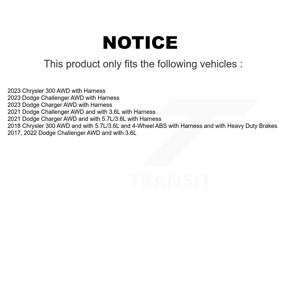 Front Wheel Hub Bearing And ABS Sensor Kit For Dodge Challenger Charger Chrysler 300 K7S-100123 - Image 2