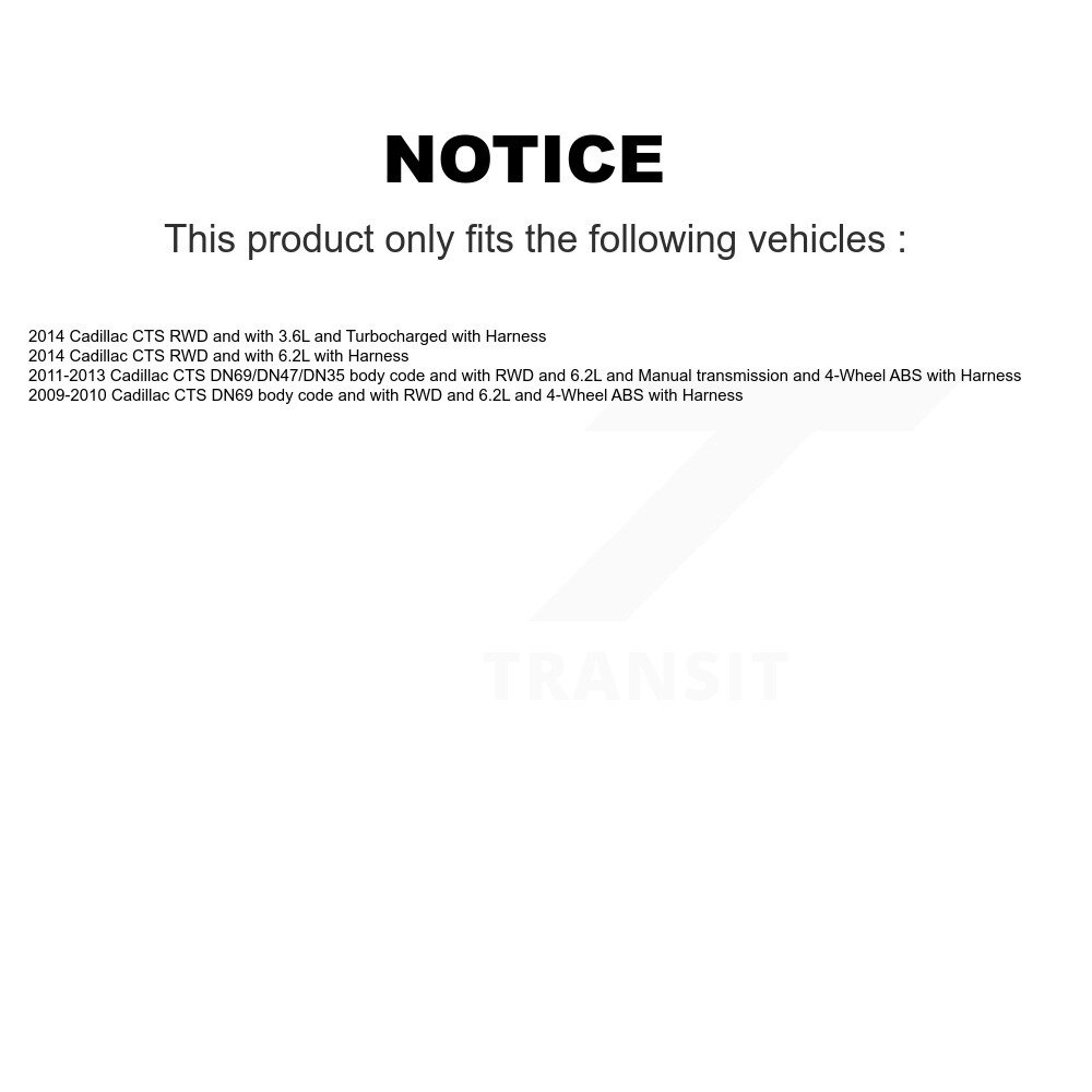 Front Wheel Hub Bearing And ABS Sensor Kit For Cadillac CTS with Harness K7S-100165 - Image 2