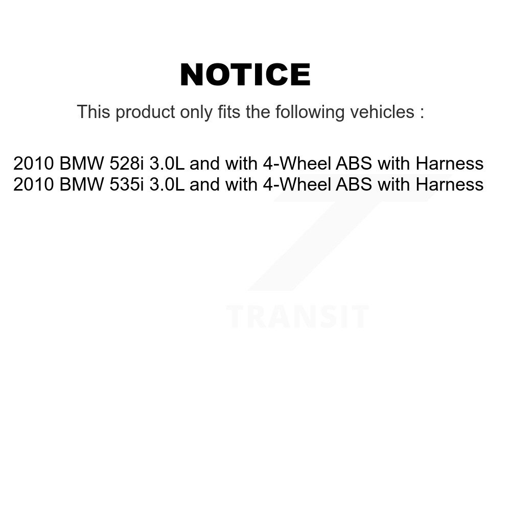 Front Wheel Hub Bearing & Sensor Kit For BMW 528i 535i with Harness 3.0L 4-Wheel ABS K7S-100197 - Image 2
