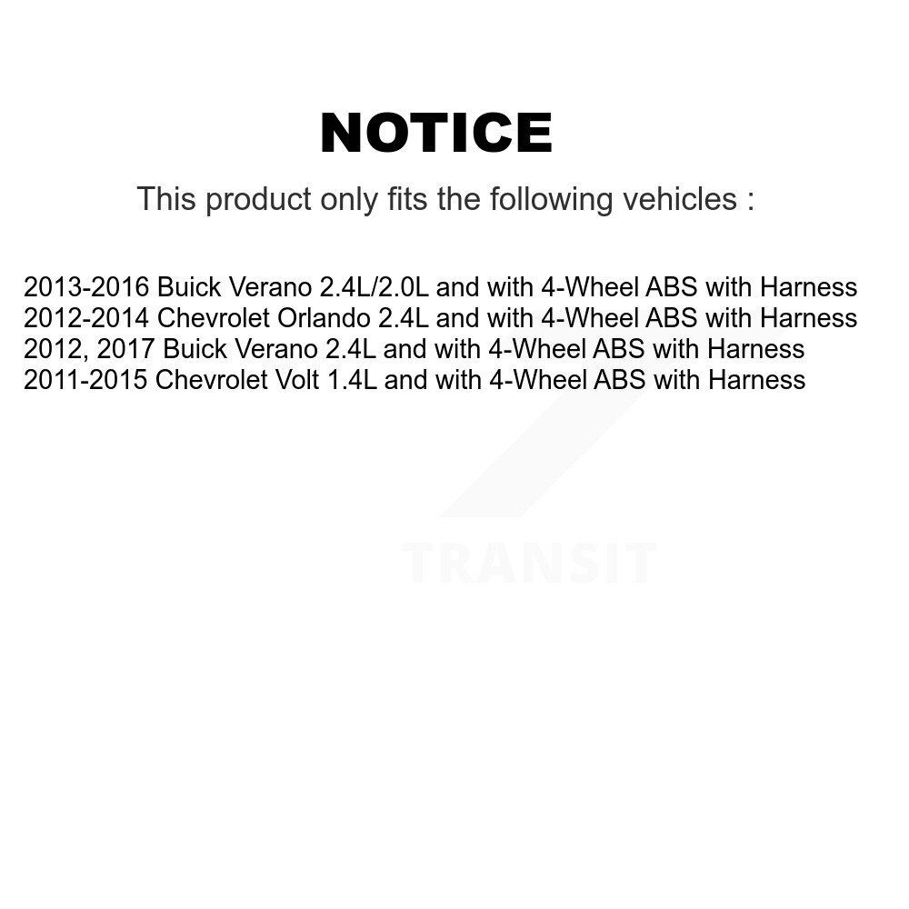 Front Wheel Hub Bearing & Sensor Kit For Buick Verano Chevrolet Orlando Volt with Harness K7S-100216 - Image 2