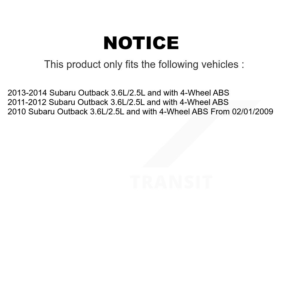 Front Wheel Hub Bearing And ABS Sensor Kit For Subaru Outback 3.6L 2.5L with 4-Wheel K7S-100229 - Image 2