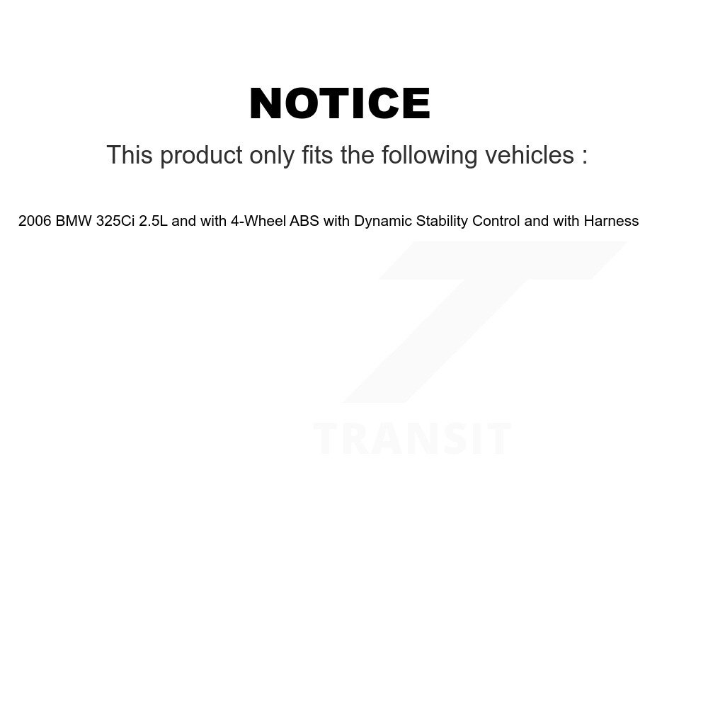 Front Wheel Hub Bearing And ABS Sensor Kit For 2006 BMW 325Ci 2.5L with 4-Wheel K7S-100232 - Image 2