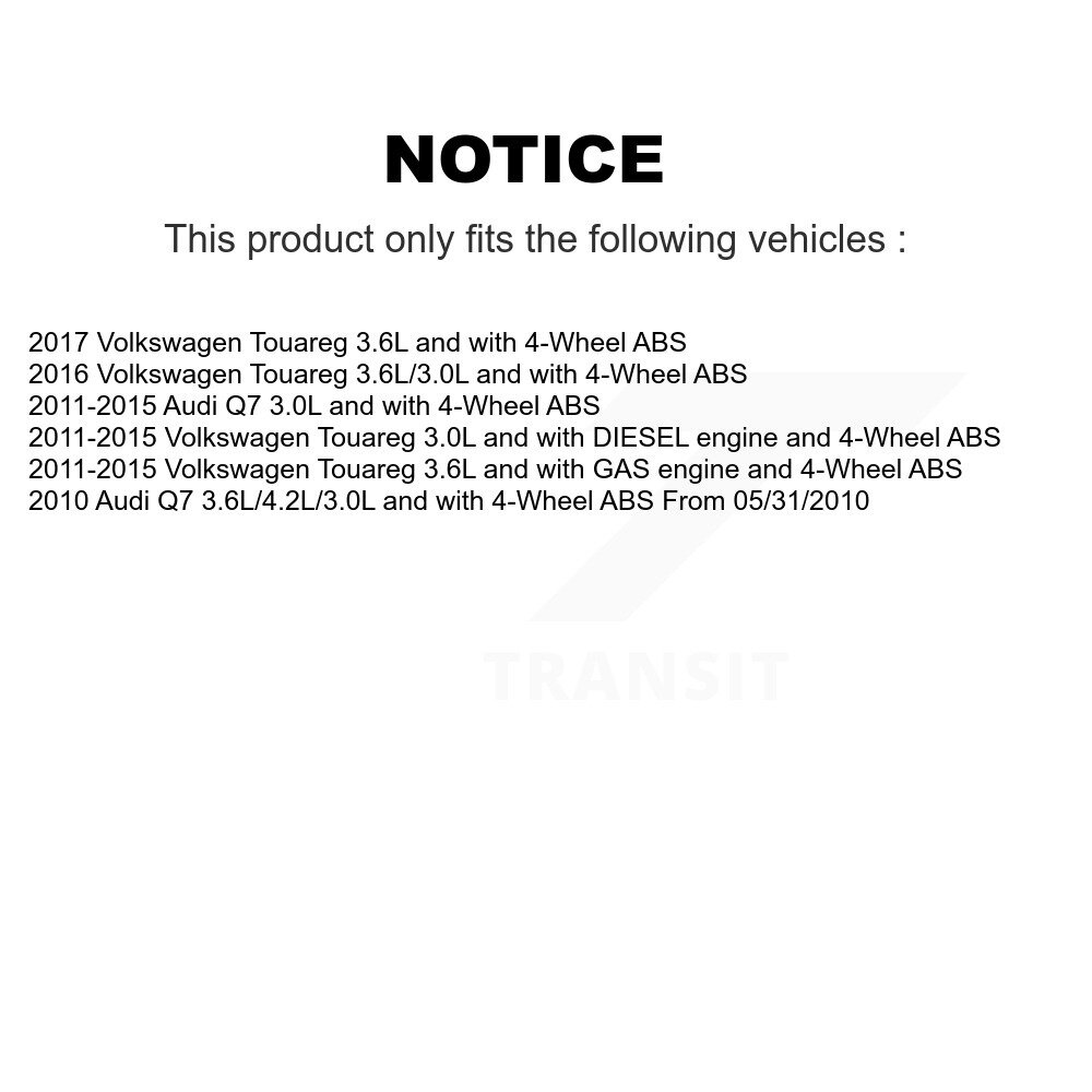 Front Wheel Bearing And ABS Sensor Kit For Volkswagen Touareg Audi Q7 K7S-100304 - Image 2