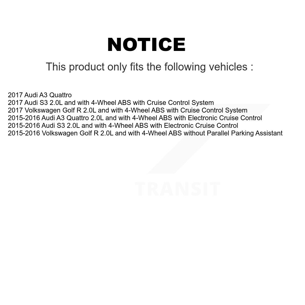 Rear Wheel Hub Bearing And ABS Sensor Kit For Audi A3 Quattro Volkswagen Golf R S3 K7S-100348 - Image 2