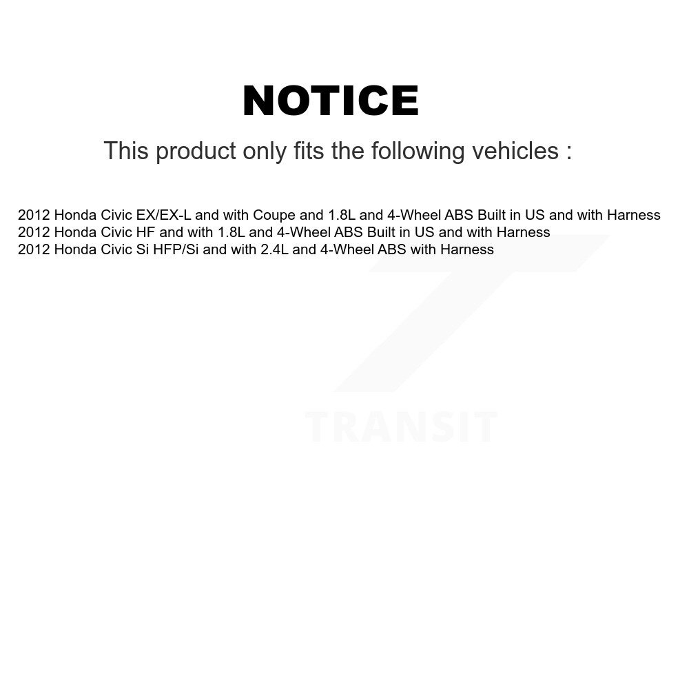 Rear Wheel Hub Bearing And ABS Sensor Kit For Honda Civic K7S-100372 - Image 2