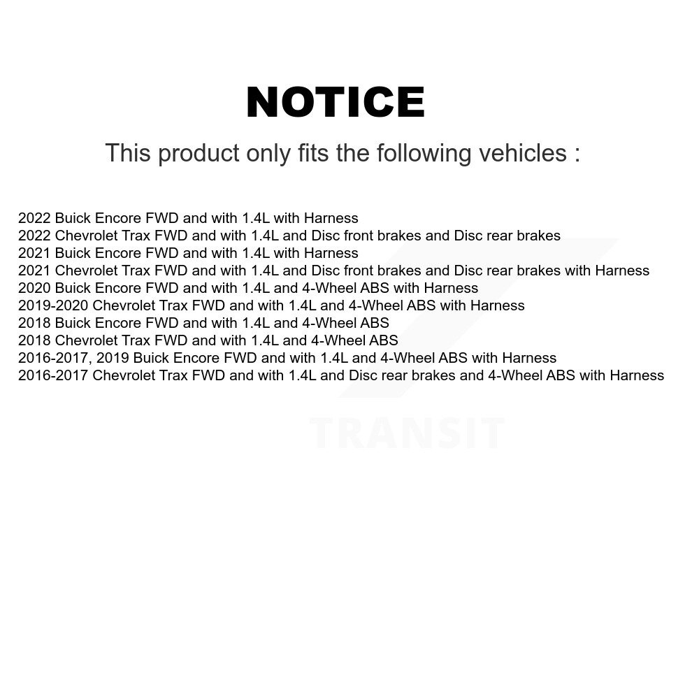 Rear Wheel Hub Bearing And Extra ABS Sensor Kit For Buick Encore Chevrolet Trax K7S-100377 - Image 2