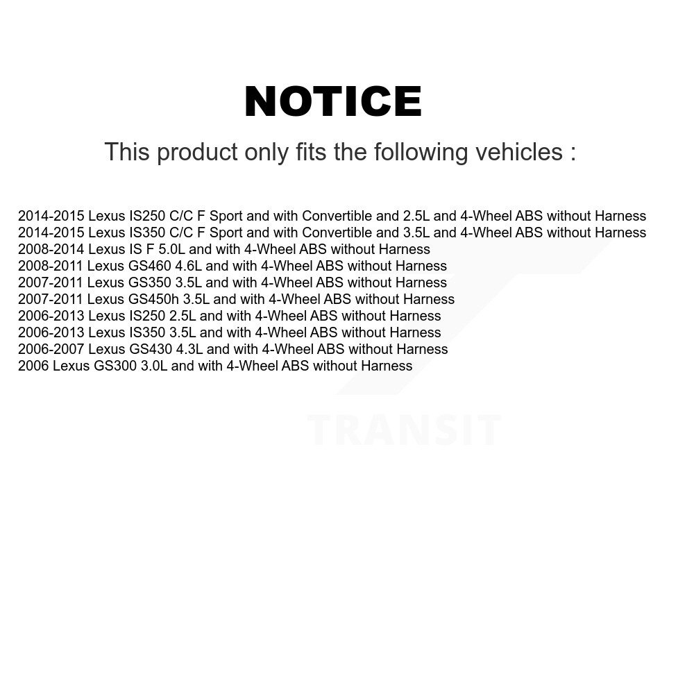 Rear Wheel Hub Bearing ABS Sensor Kit For Lexus IS250 IS350 GS350 GS300 IS F GS450h GS430 K7S-100380 - Image 2