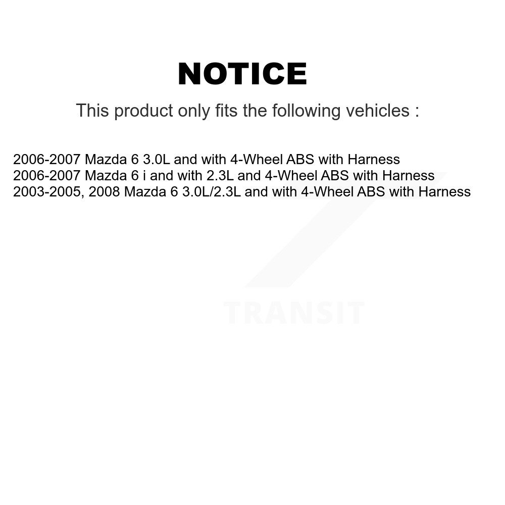 Rear Wheel Hub Bearing And ABS Sensor Kit For Mazda 6 with Harness K7S-100455 - Image 2