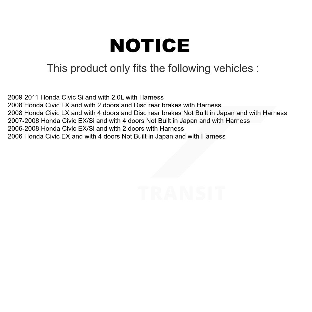 Rear Wheel Hub Bearing And ABS Sensor Kit For Honda Civic K7S-100467 - Image 2