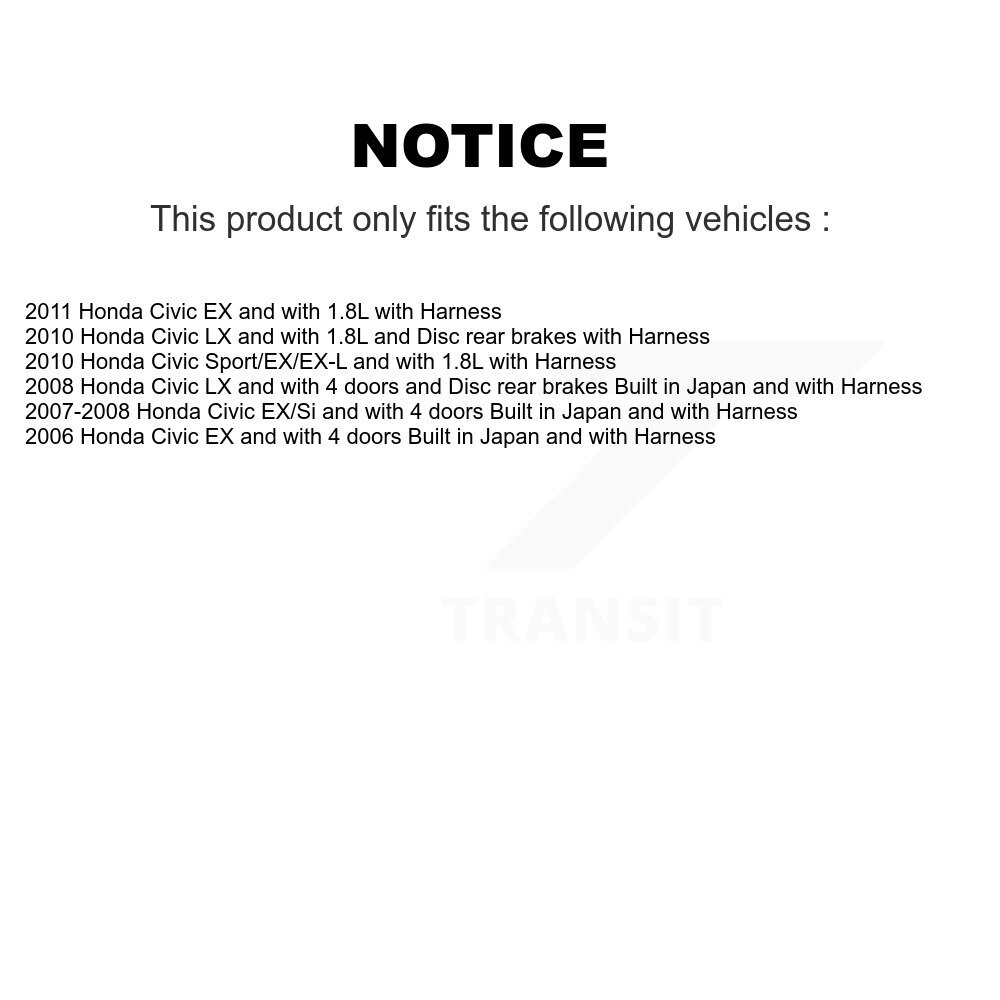 Rear Wheel Hub Bearing And ABS Sensor Kit For Honda Civic K7S-100468 - Image 2
