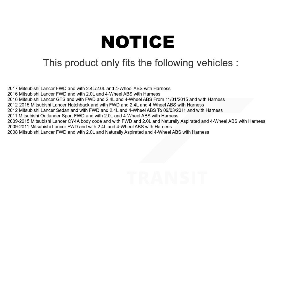 Rear Wheel Hub Bearing And ABS Sensor Kit For Mitsubishi Lancer Outlander Sport K7S-100481 - Image 2