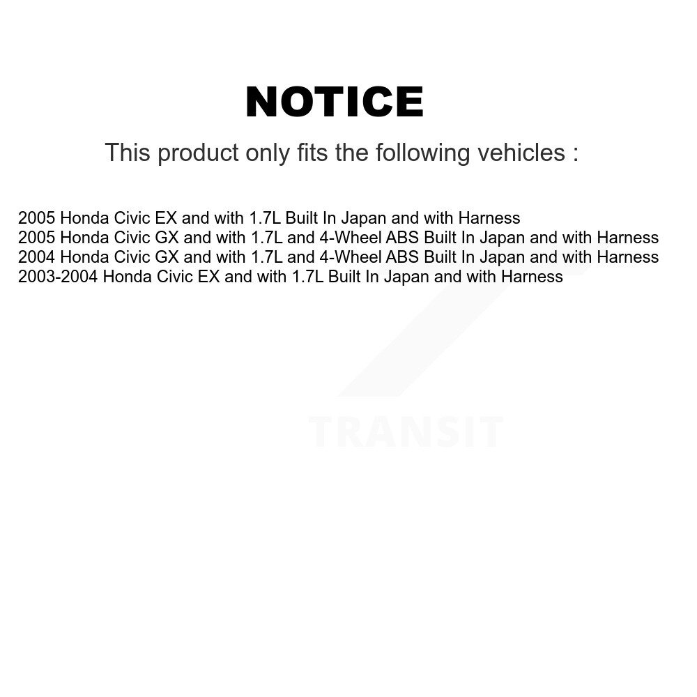 Rear Wheel Hub Bearing And ABS Sensor Kit For Honda Civic Built In Japan with Harness K7S-100551 - Image 2