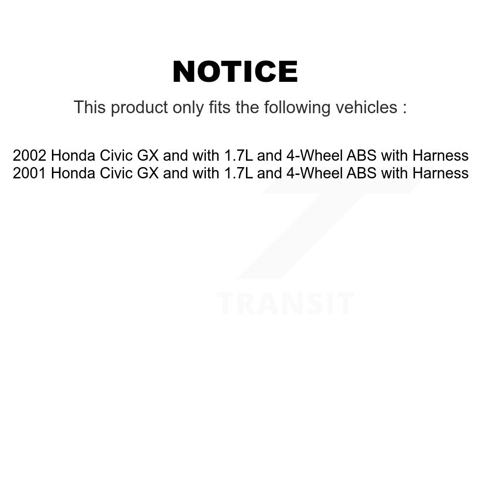 Rear Wheel Hub Bearing & Sensor Kit For Honda Civic GX with 1.7L 4-Wheel ABS Harness K7S-100559 - Image 2