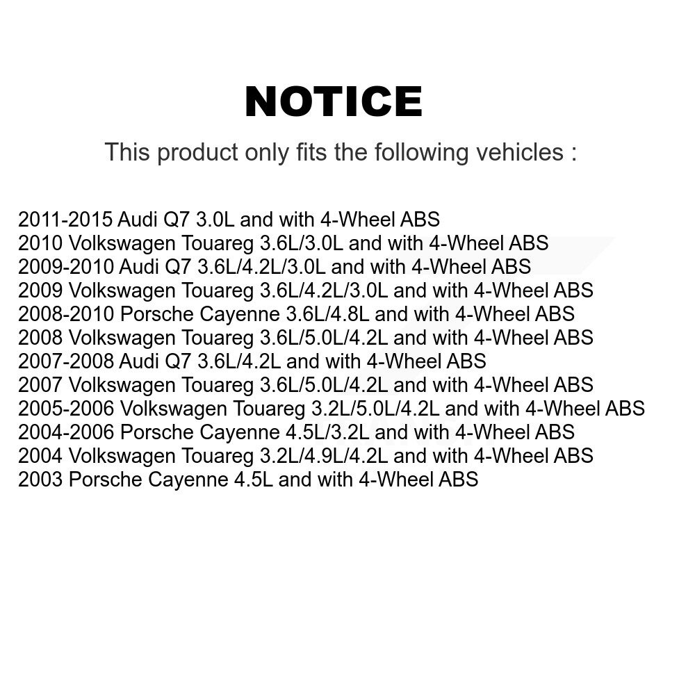 Rear Wheel Bearing And ABS Sensor Kit For Audi Q7 Porsche Cayenne Volkswagen Touareg K7S-100659 - Image 2