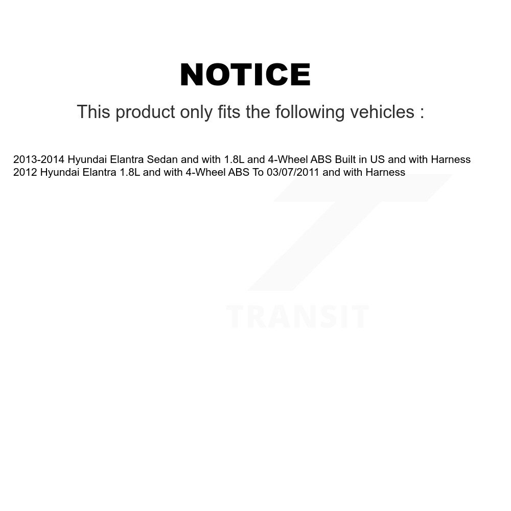 Rear Wheel Hub Bearing And ABS Sensor Kit For Hyundai Elantra K7S-100733 - Image 2
