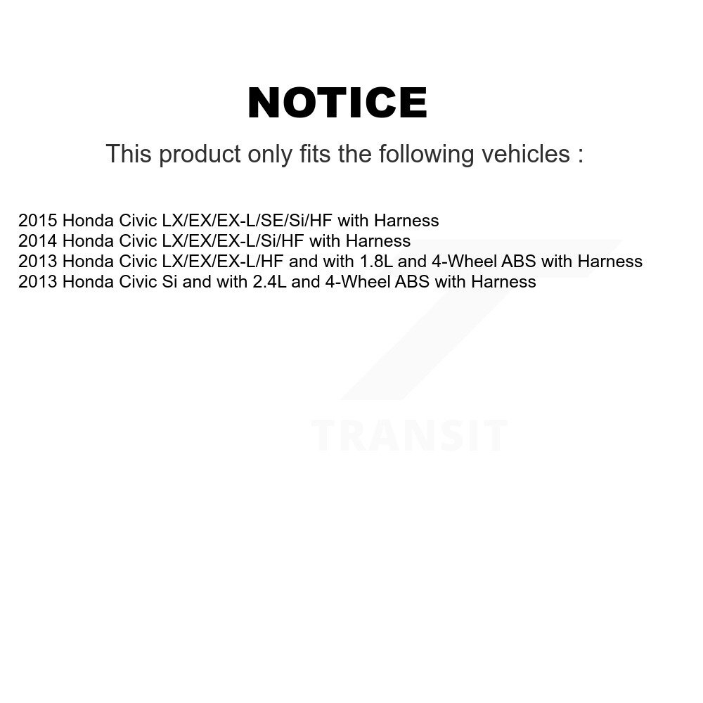 Rear Wheel Hub Bearing And ABS Sensor Kit For Honda Civic with Harness K7S-100756 - Image 2